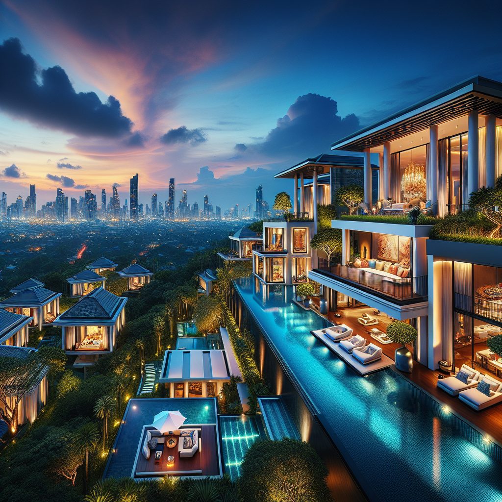 Bangkok Ultimate Villas With Infinity Pool Skyline
