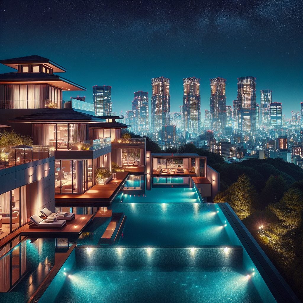 Tokyo Ultimate Villas With Infinity Pool City Lights