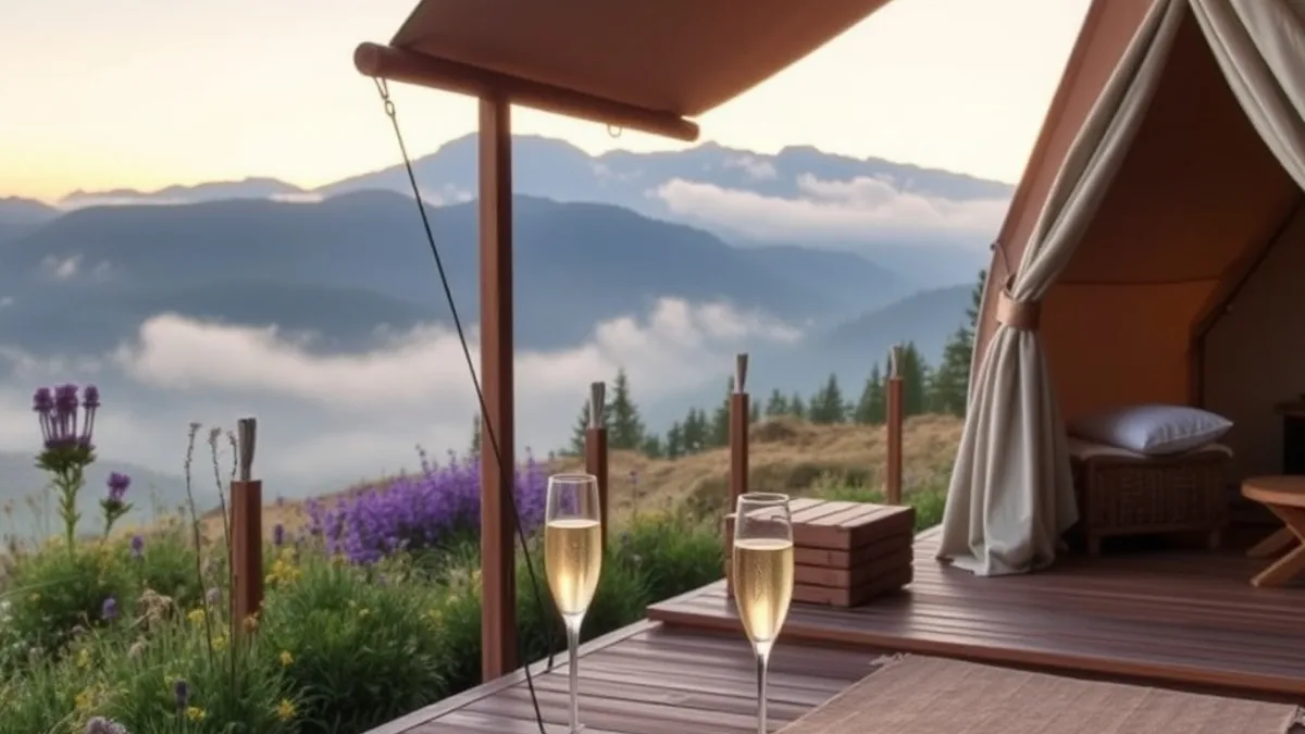 glamping site celebration