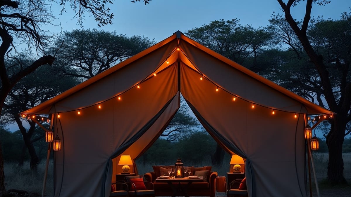 glamping site celebration