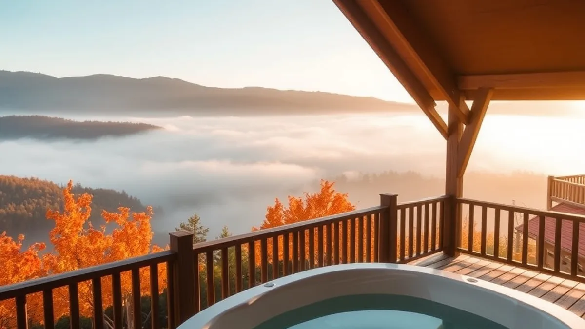 glamping in autumn