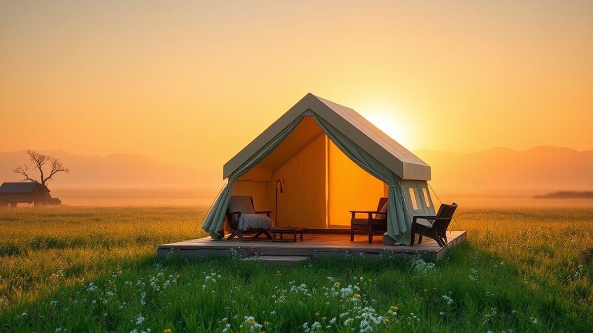 glamping in spring