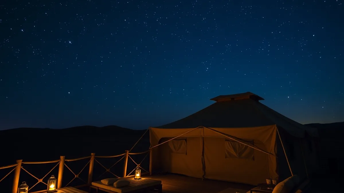 glamping in the desert