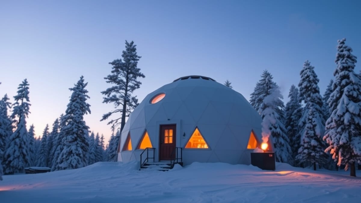 glamping in winter