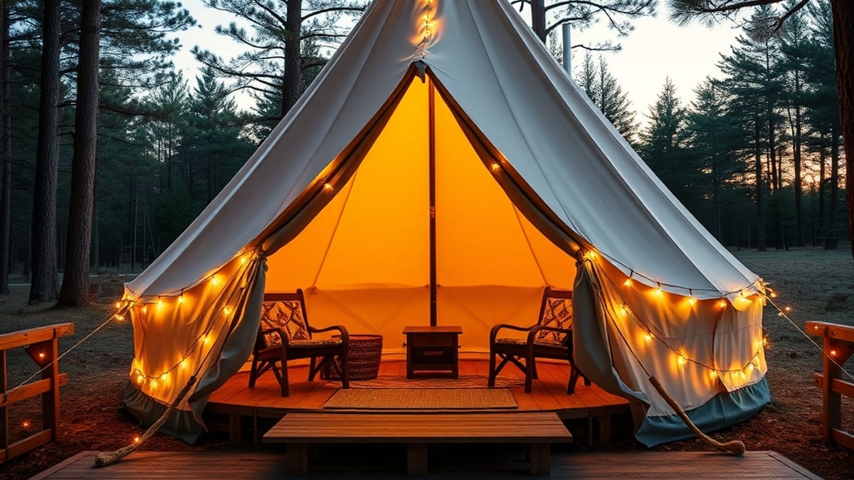 glamping on a budget