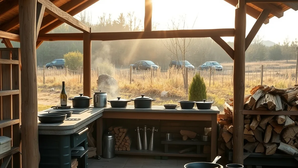 glamping site meals