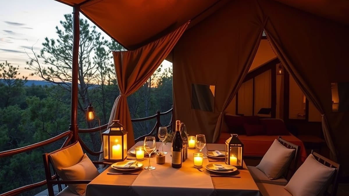 glamping site meals