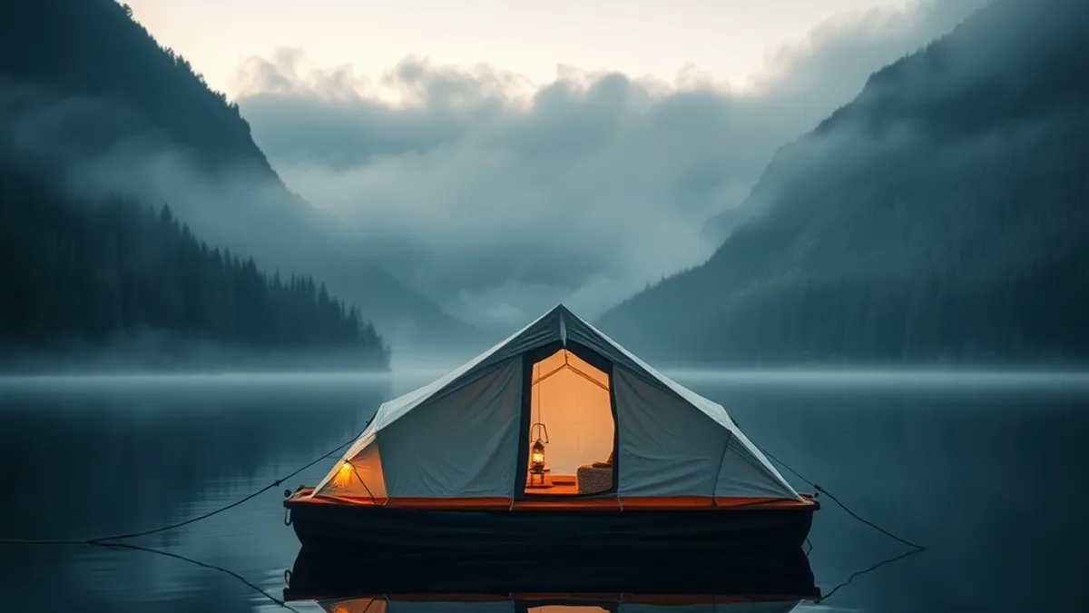 overwater and floating tents