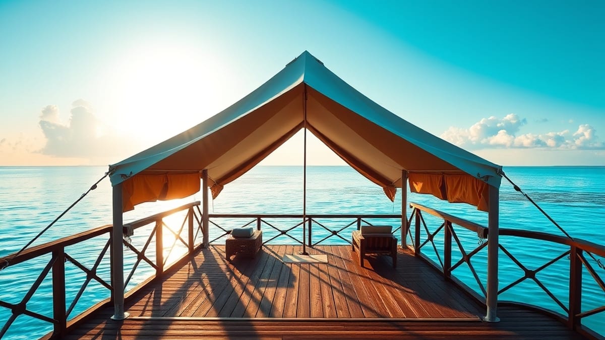 overwater and floating tents