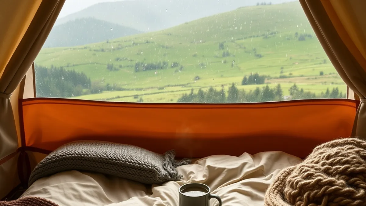rainy weather glamping