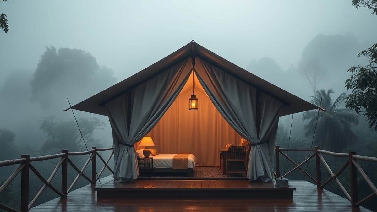 rainy weather glamping