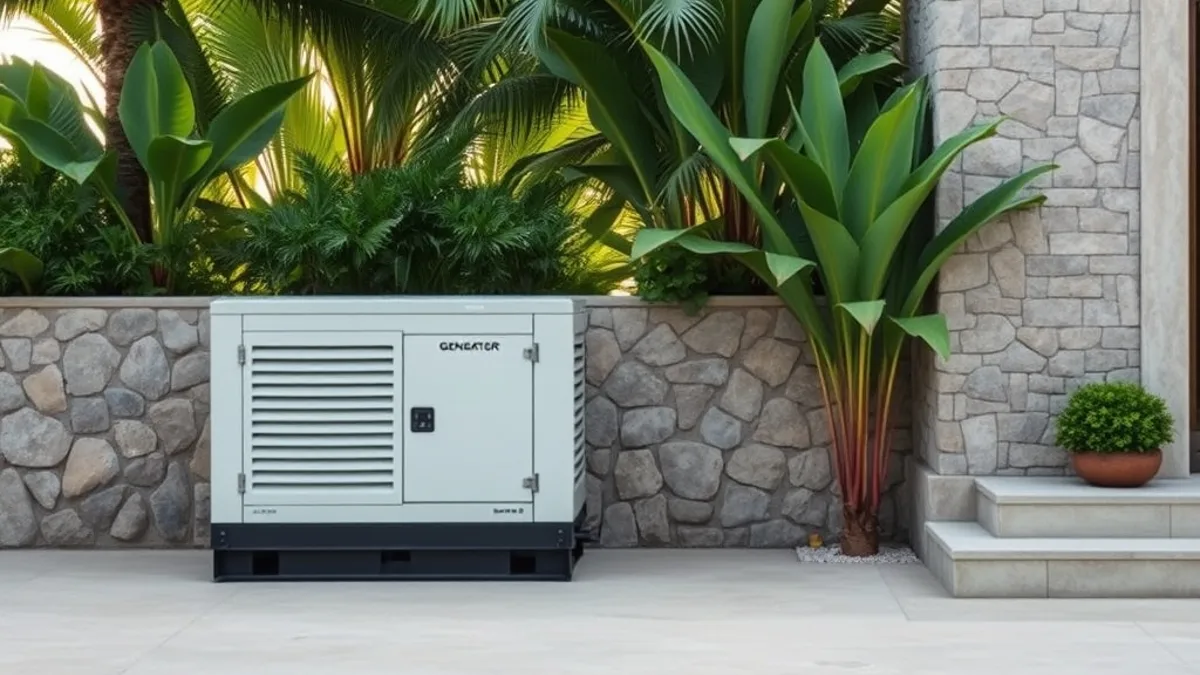 villa generator and power backup