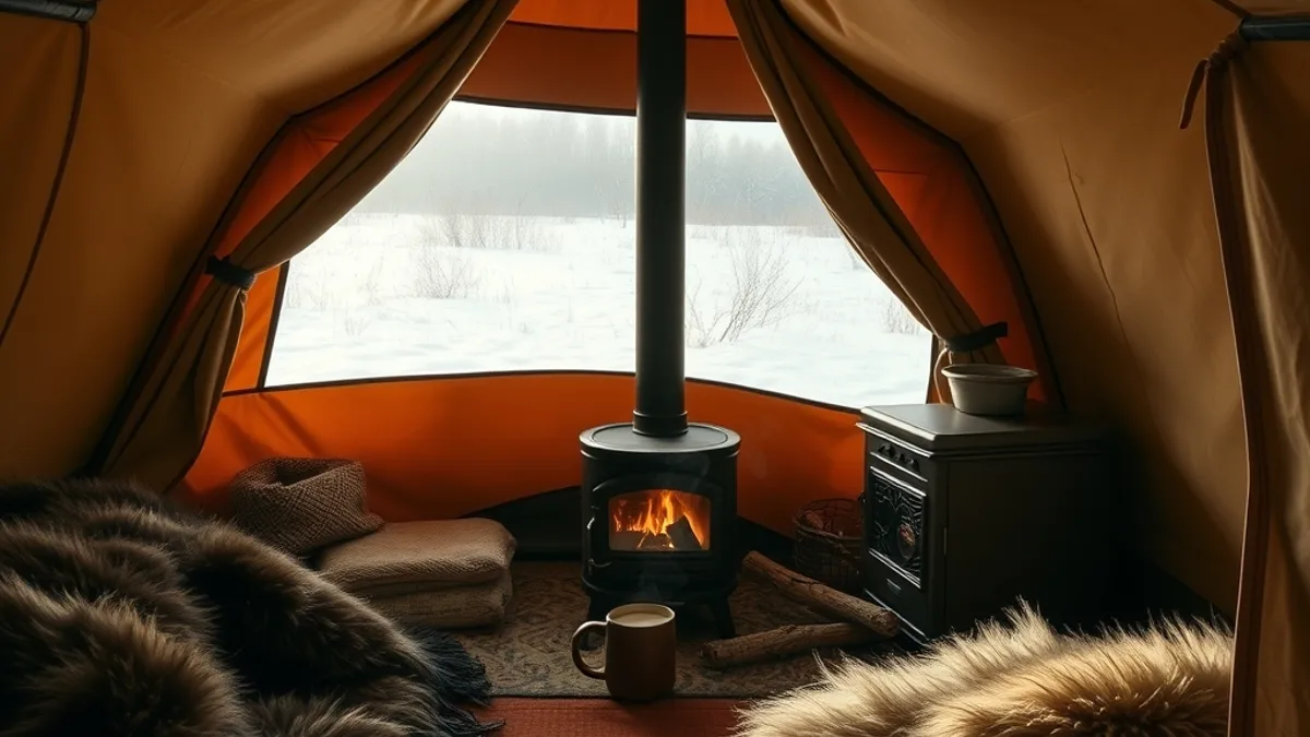 winter glamping