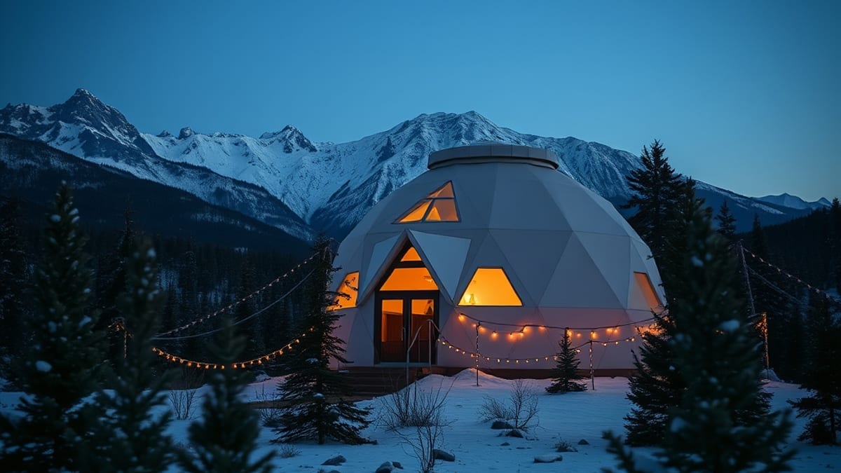 winter glamping